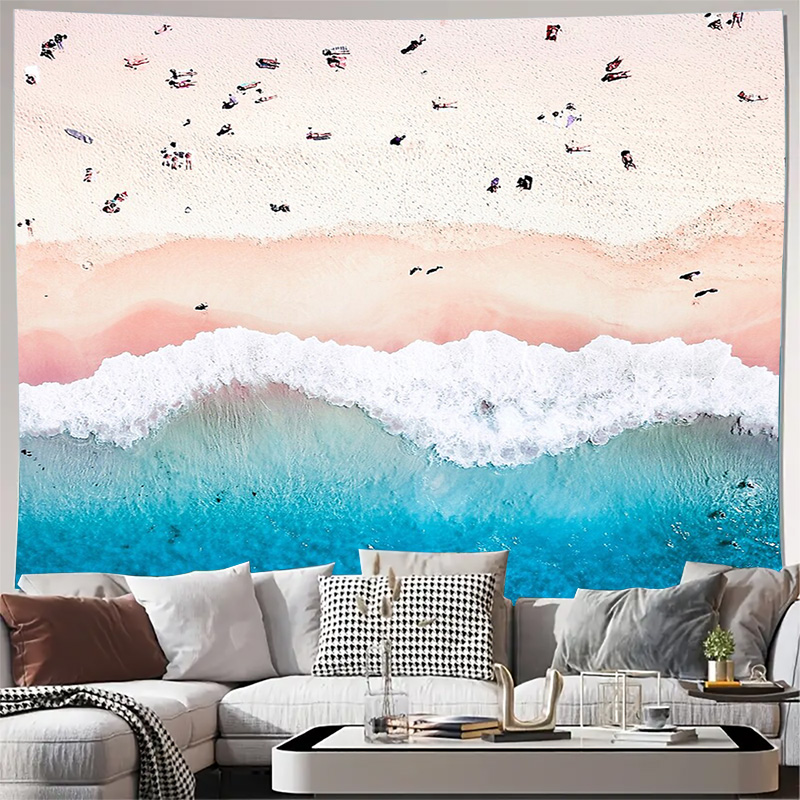 Home Art Textiles - Ocean Wave Tapestry Beach Wall Hanging