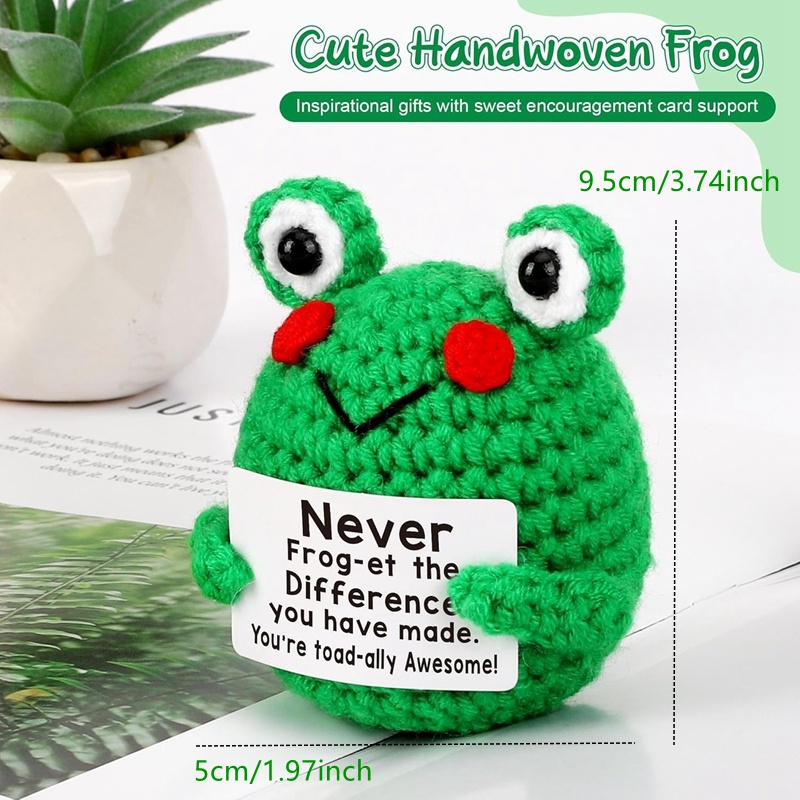 Funny Crochet Frog Figurines E - Home Textiles Today review and price