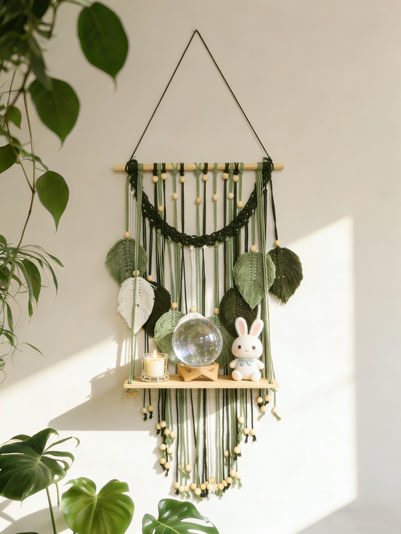 Boho Macrame Wall Hanging Shel - Home Art Textiles review and price