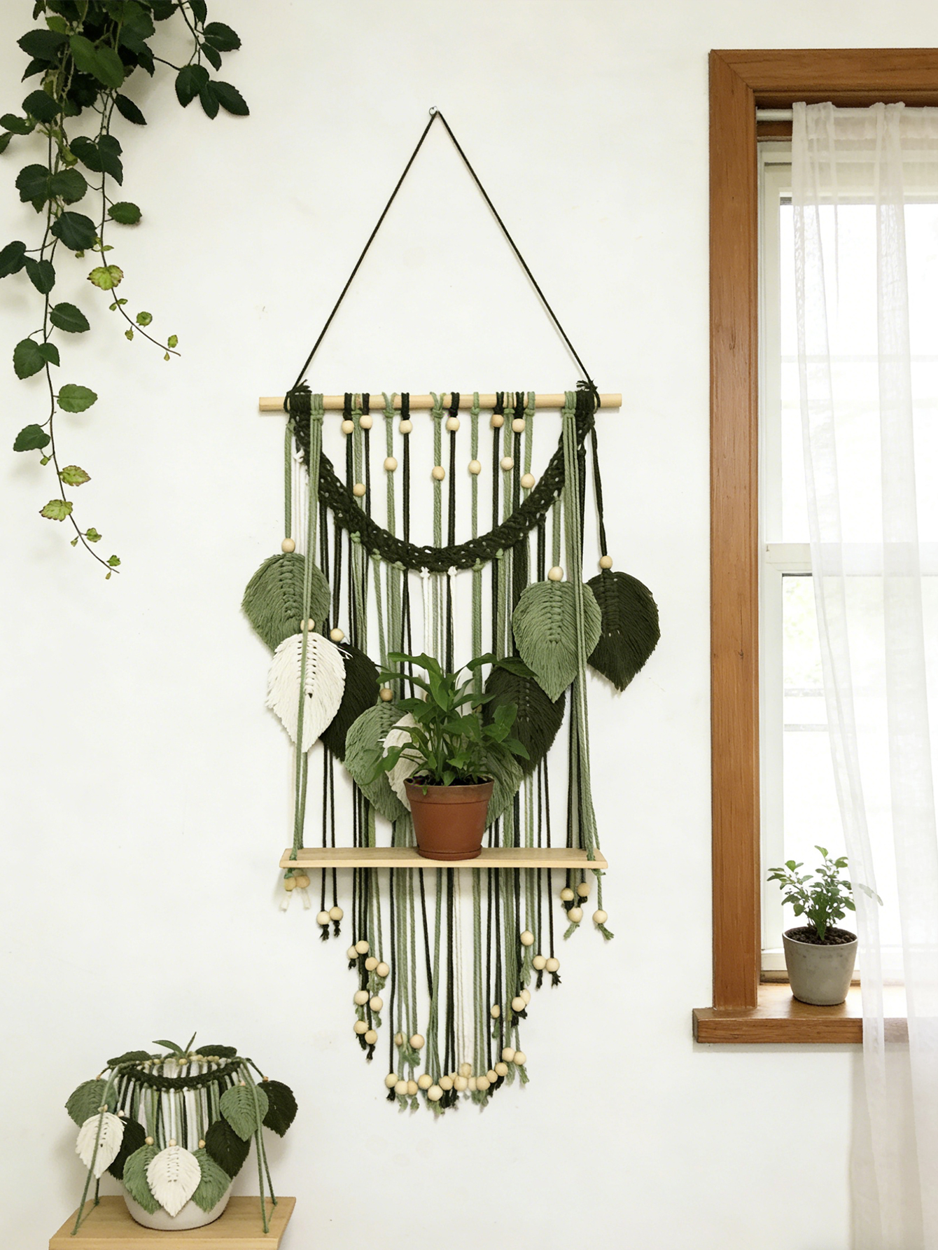 Boho Macrame Wall Hanging Shel - Home Art Textiles review and price