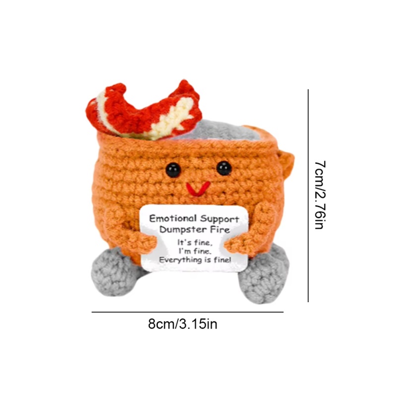 Handmade Crochet Dumpster Fire - Home Textiles Today review and price