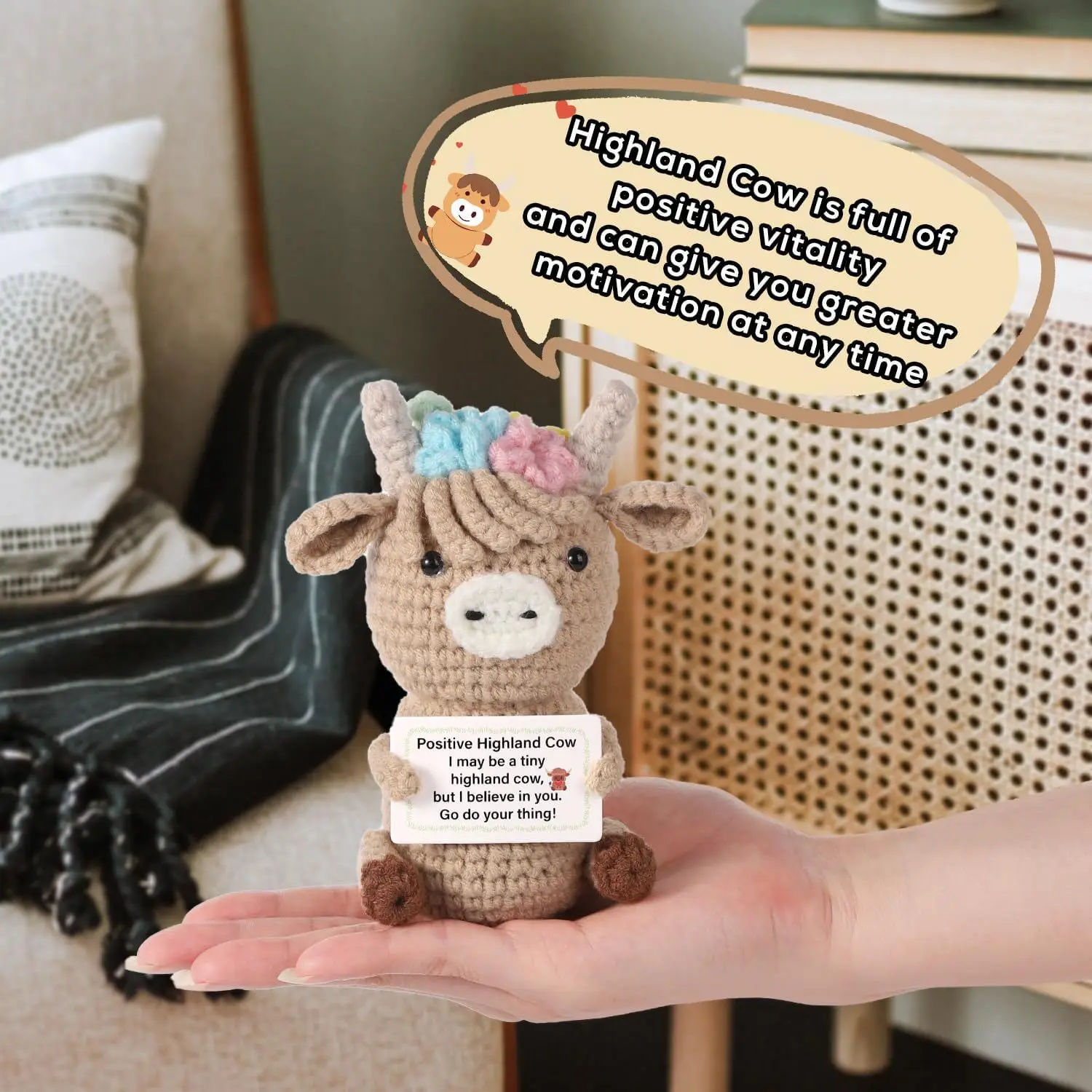 Crochet Emotional Cow Doll Dec - Home Textiles Today review and price