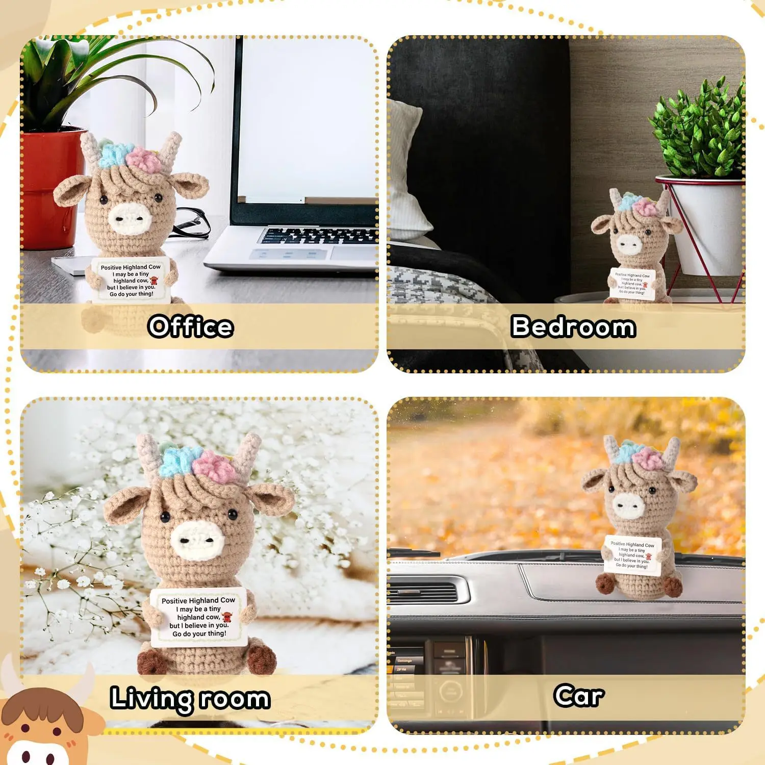 Crochet Emotional Cow Doll Dec - Home Textiles Today review and price
