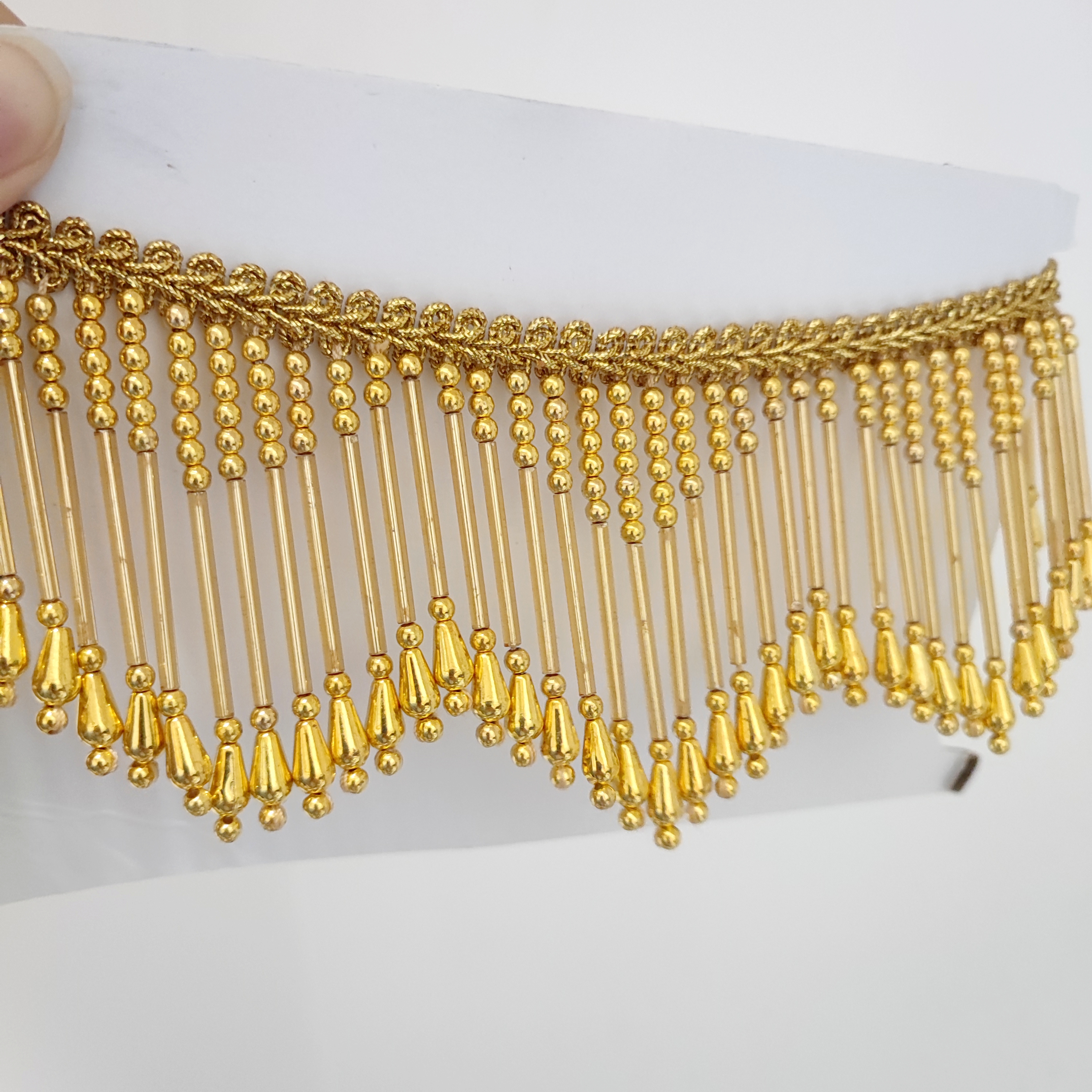 8cm Wide Gold, Silver, Beaded  - Home Fashion Textiles review and price