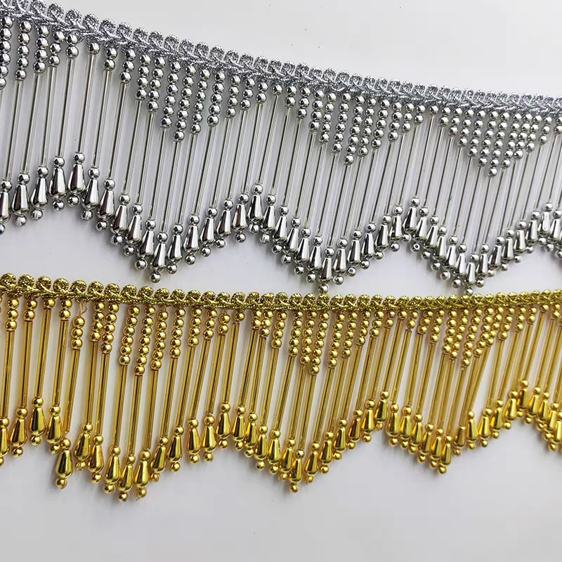 8cm Wide Gold, Silver, Beaded  - Home Fashion Textiles review and price