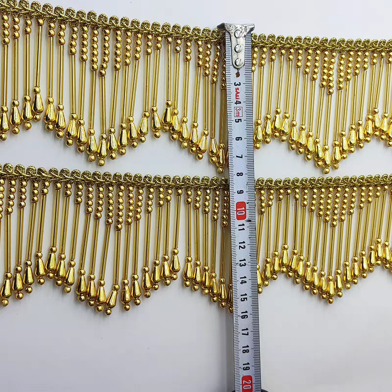 8cm Wide Gold, Silver, Beaded  - Home Fashion Textiles review and price