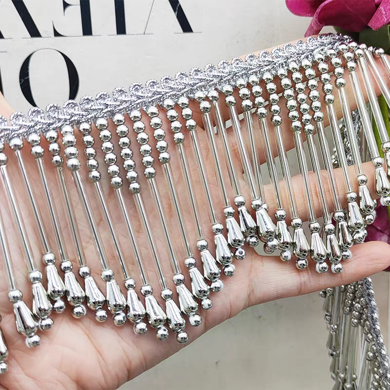 8cm Wide Gold, Silver, Beaded  - Home Fashion Textiles review and price