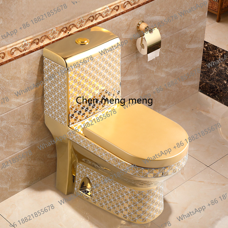 Golden Toilet,Modern One-Piece - P & C Home Textiles Usa review and price
