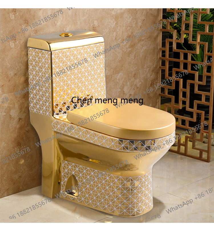 Golden Toilet,Modern One-Piece - P & C Home Textiles Usa review and price