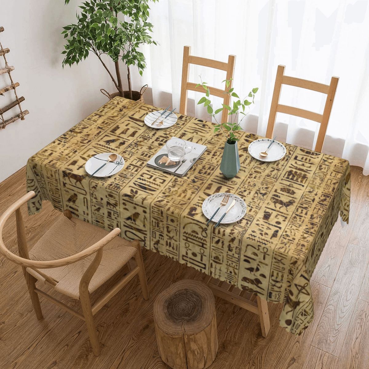 Egyptian Hieroglyphs On Papyru - Home Textiles Egypt review and price