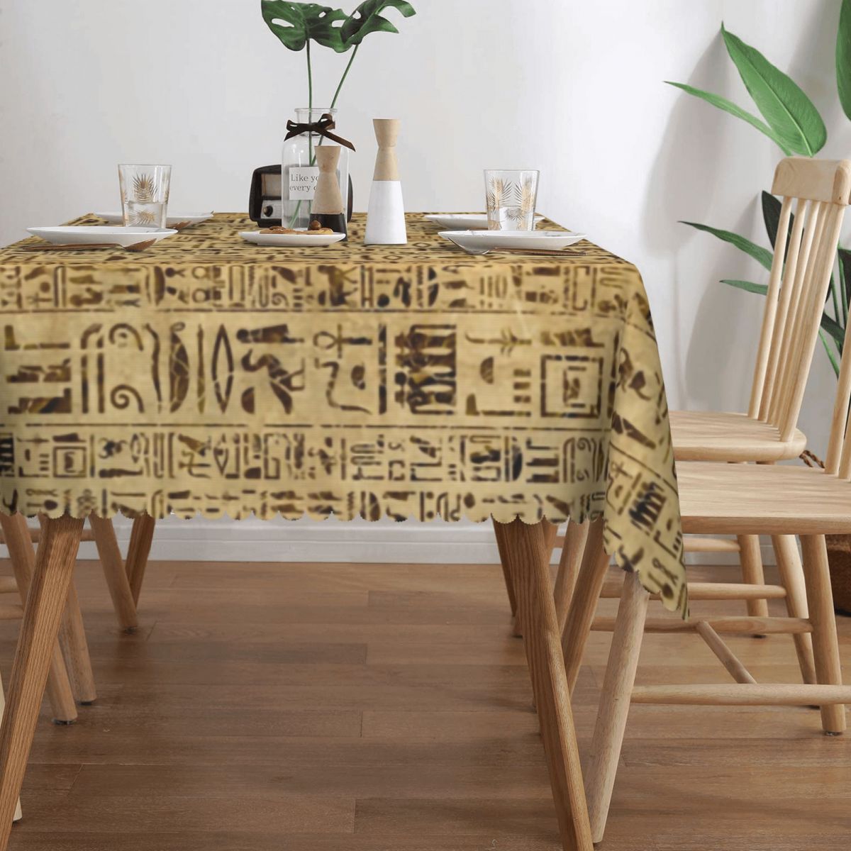 Egyptian Hieroglyphs On Papyru - Home Textiles Egypt review and price