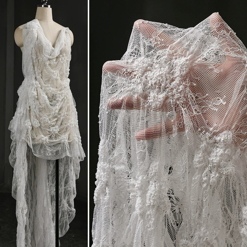 White Crinkled Sheer Lace Soft - Home Fashion Textiles review and price