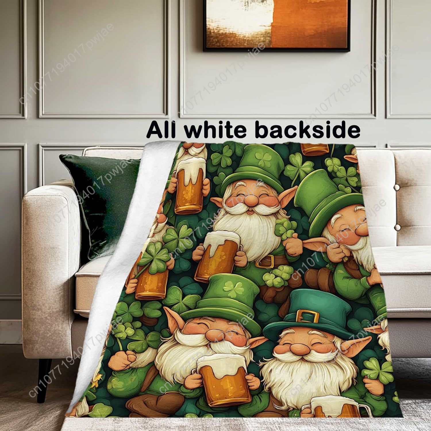 St. Patrick’s Day Gnome Throw  - Home Textiles Today review and price