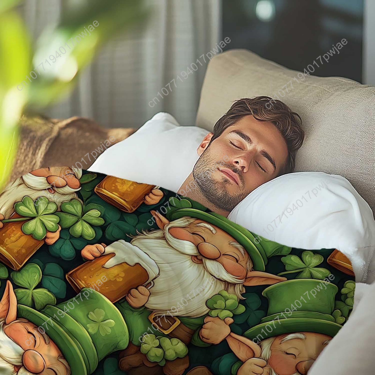 St. Patrick’s Day Gnome Throw  - Home Textiles Today review and price