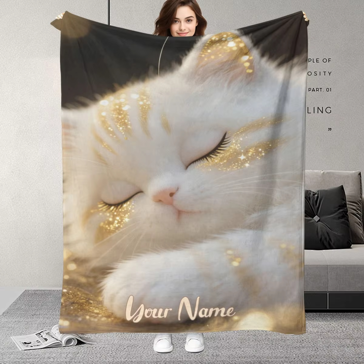 Custom Name Dreamy Cat Pattern - Home Textiles Images review and price