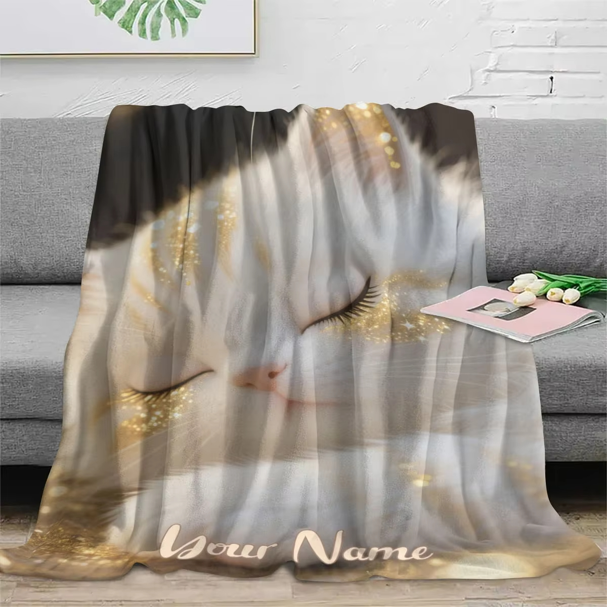 Custom Name Dreamy Cat Pattern - Home Textiles Images review and price