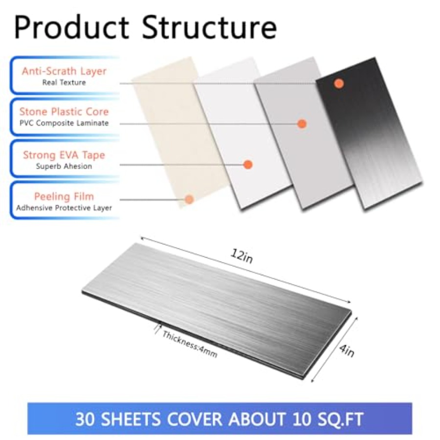 30-Piece Peel and Stick Metal  - P & C Home Textiles Usa review and price