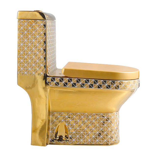 Golden Toilet,Modern One-Piece - P & C Home Textiles Usa review and price