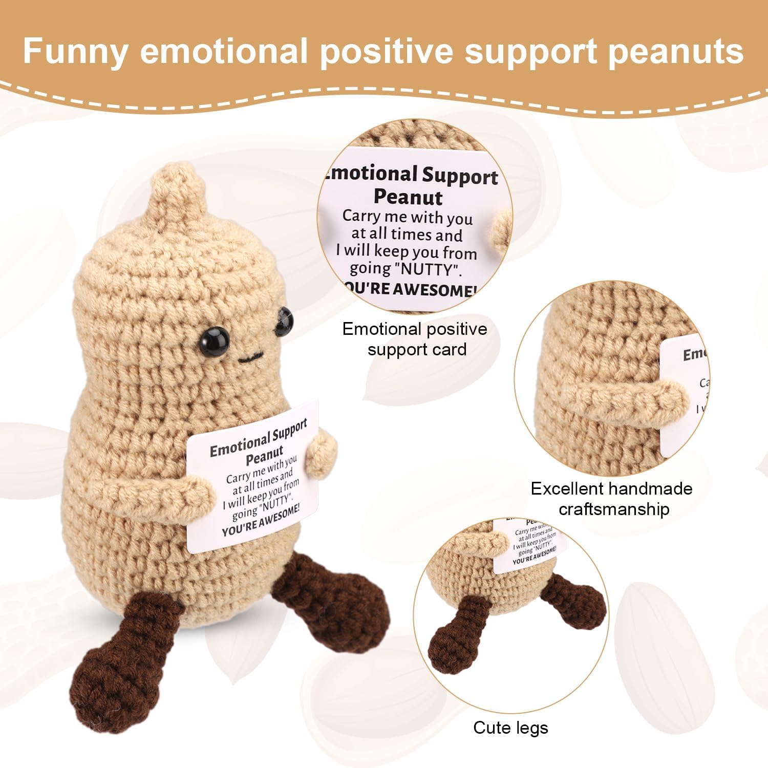 Funny Crochet Peanut Handmade  - Home Textiles Today review and price